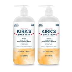 Kirk's 3-en-1 : bouteille-pompe pratique pour soin tout-en-un quotidien.