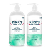 Kirk's 3-en-1, flacon pompe 960 ml pour corps et cheveux, pratique et polyvalent.