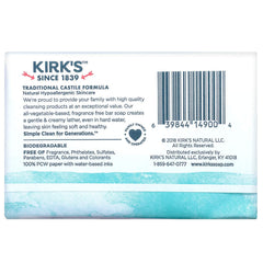 Kirk's Coco Castile, coffret 5 barres, pratique à offrir.