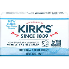 Kirk's Coco Castile, barre naturelle, douceur pour la peau au quotidien.