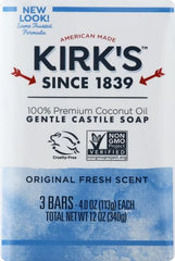 Kirk's Savon Castille Original - lot-3-bouteilles, solution pratique pour la maison.