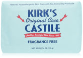 Kirks Coco Castille sans parfum, paquet de 5 savons, nettoyage doux pour la peau.