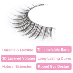 Kiromiro Cils 3D croisés pour un volume subtil et un regard ouvert.