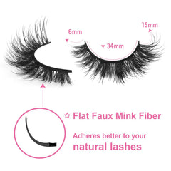 Cils Kiromiro daim effet tridimensionnel naturel pour un fini discret