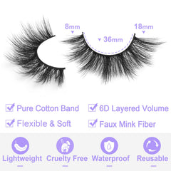 Kiromiro cils fibres vison synthétique douces et aérées.
