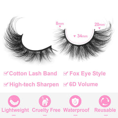 Kiromiro cils longueur 8-20 mm naturel pour un effet subtil.