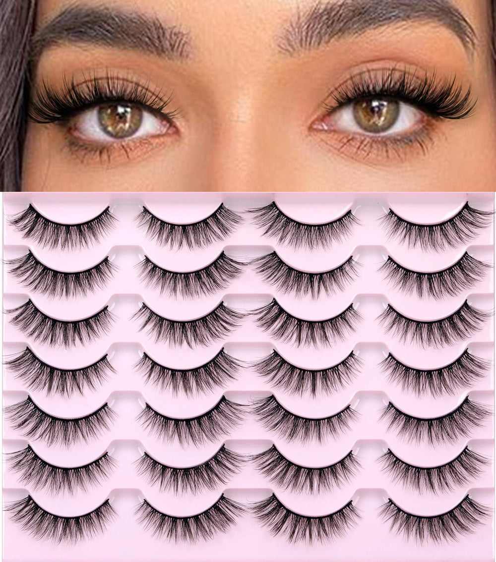 Cils Kiromiro Wispy naturel 14mm pour un regard discret et léger.