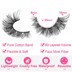 Coffret Kiromiro 14 paires, cils faciles à alterner pour différents looks.