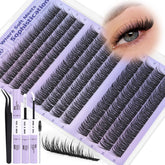 Kiromiro natural lash clusters kit 12–16mm for a subtle daily look