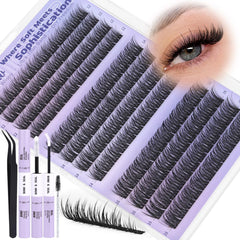 Kiromiro natural lash clusters kit 12–16mm for a subtle daily look
