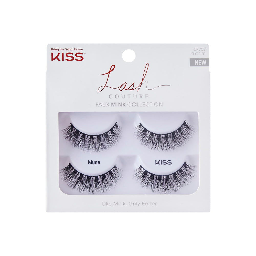 Cils Kiss Muse 14mm, paire cils pour un regard équilibré et naturel.