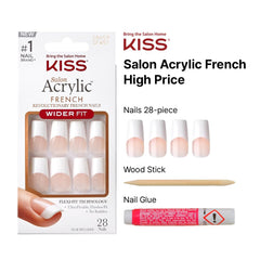 KISS gel rose et accessoires inclus: colle rose et stylo de manucure.