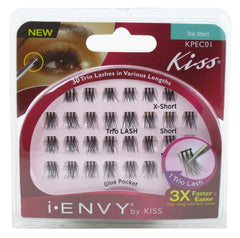 Kiss I Envy Trio Short 30: cils en trio pour application rapide et naturelle.