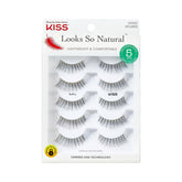 Cils KISS Looks So Natural Sultry 12mm, ensemble de 5 paires pour look naturel et durable.