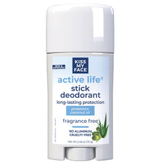 Kiss My Face Active Life Déodorant flacon-stick, protection durable sans aluminium