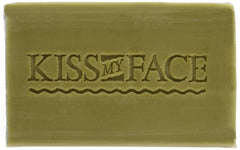 Kiss My Face barre savon sans colorants artificiels – respectueux de la peau et de l'environnement.