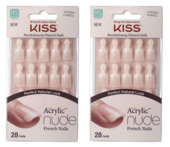 KISS Salon Acrylique couleur naturelle, pose rapide offrant un rendu naturel