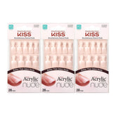 Ongles Kiss Salon couleur chair et fini naturel pour toutes les occasions.