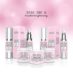 Flacon airless KissRedE d1 oz argenté pour une application hygiénique.