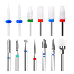 Kit forets ongles professionnel ceramique et diamant prêt pour le salon ou domicile.