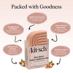 Kitsch Barre au karité – cheveux colorés hydratés sans décoloration ni lourdeur.