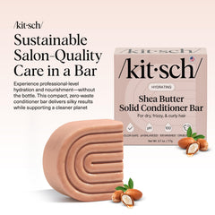 Kitsch Barre de conditionneur au karité – emballage zéro déchet idéal en voyage.