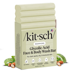 Kitsch barre glycolique pour visage et corps, exfoliation en douceur