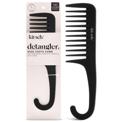Kitsch brosse démêlant à dents larges pour boucles, facilite le démêlage des cheveux.