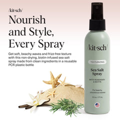 Kitsch brume au romarin pour cheveux nourris et définition naturelle.