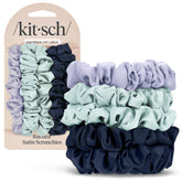 Chouchou satin Kitsch Garden Bouquet, ensemble sans pli pour cheveux délicats et quotidiens.