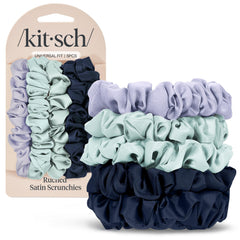 Chouchou satin Kitsch Garden Bouquet, ensemble sans pli pour cheveux délicats et quotidiens.