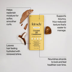 Kitsch conditionneur coco applique sur cheveux humides, démêlage facilité