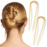 Épingle à cheveux Kitsch dorée, épingle-cheveux-francais-doree, idéale pour fixer un chignon élégant.