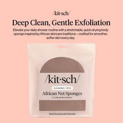 Éponge Kitsch réseau africain pour atteindre le dos et zones difficiles sans effort.