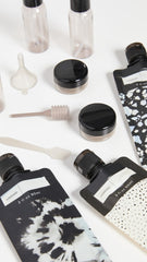 Flacon pompe 30ml noir Kitsch, idéal pour shampoing en déplacement et anti-fuites.