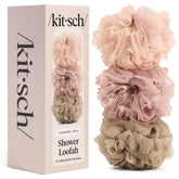Gant de douche Kitsch Ballet, ensemble 3 pièces pour une douche luxueuse et confortable.
