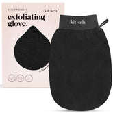 Gant exfoliant Kitsch en action sur le corps pour peau plus lisse