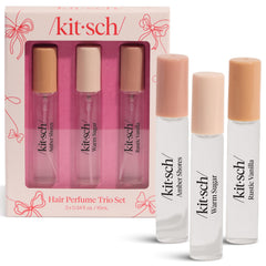Kitsch Hair Perfume Amber Shores 10ml bottle, subtle coastal scent for lasting freshness.