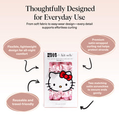 Ensemble satin sans chaleur Hello Kitty x Kitsch pour une routine nocturne pratique