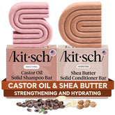 Kitsch Shampoing en barre à l’huile de ricin, cheveux propres et hydratés