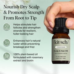 Kitsch huile romarin biotine ricin jojoba, composition nourrissante