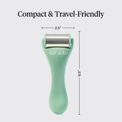 Kitsch Ice Roller contour visage inox – massage ciblé pour une apparence tonique.