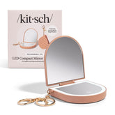 Miroir Kitsch compact sur porte-clef lumineux pour retouches rapides