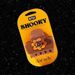 Pinces-cheveux gonflées Kitsch BT21 motif Shooky pour un style ludique.