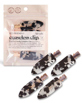 Kitsch pinces cheveux sans pli noir terrazzo - ensemble de 4 pour un maintien durable.