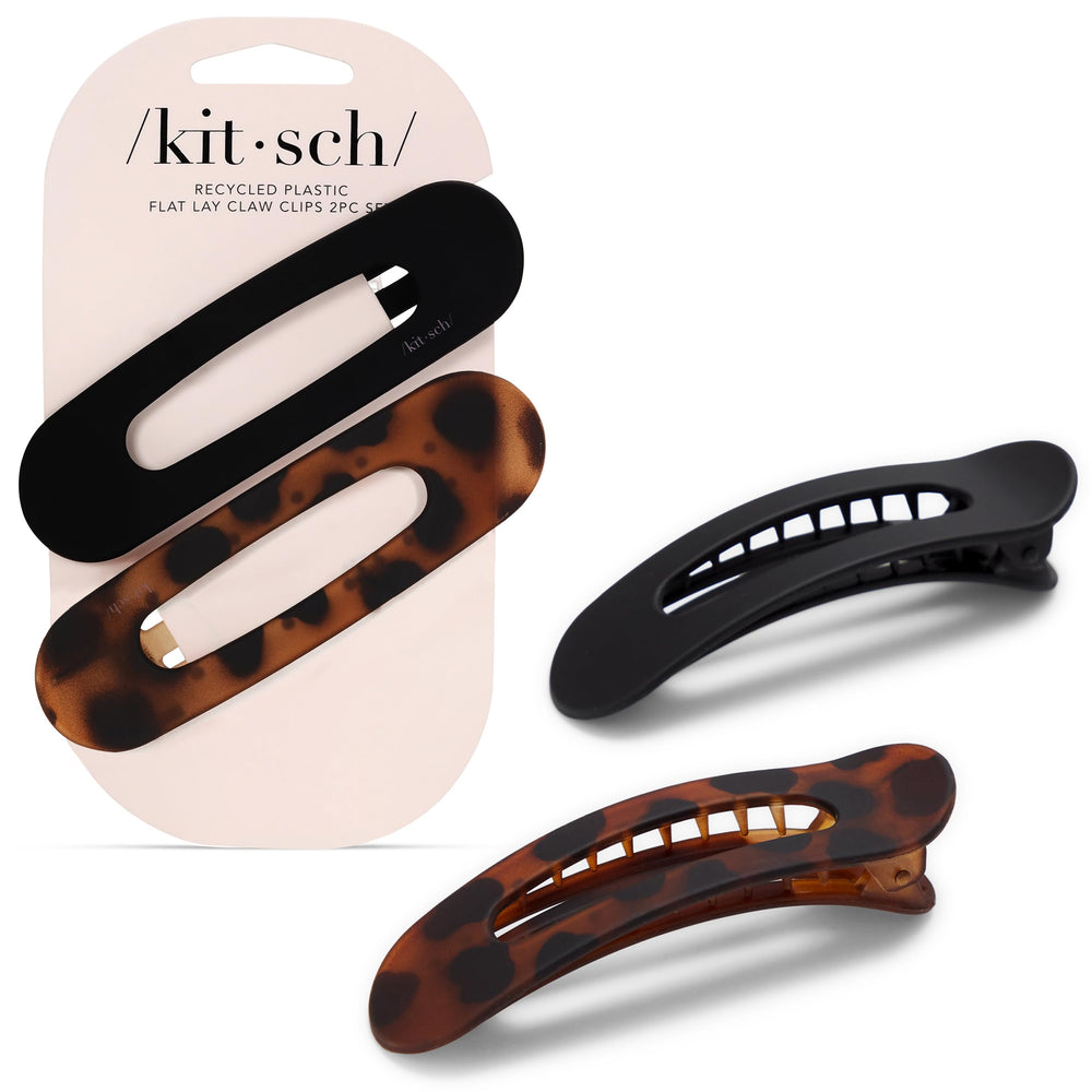 Pinces Kitsch flat-cheveux noir: maintien sûr pour coiffure quotidienne.