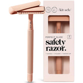 Rasoir Kitsch à double tranchage avec long manche métallique pour glisse précise