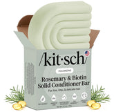 Kitsch romarin-biotin barre-après-shampooing: épaissit les mèches et apporte du volume.