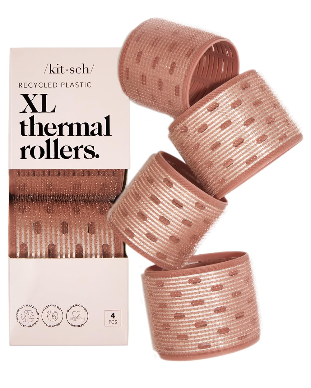 Kitsch XL rouleaux thermiques en ceramique, ensemble pour volume et boucles faciles