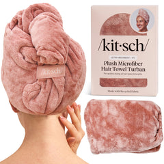 Kitsch serviette cheveux microfibre absorption élevée pour un séchage rapide